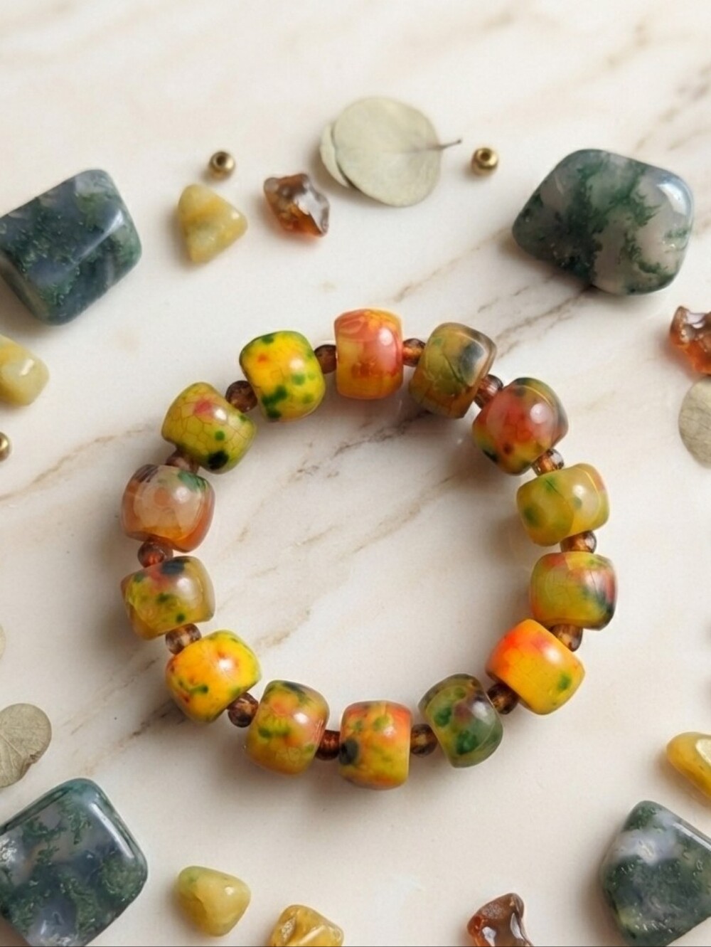 Agate/Garnet Bracelet